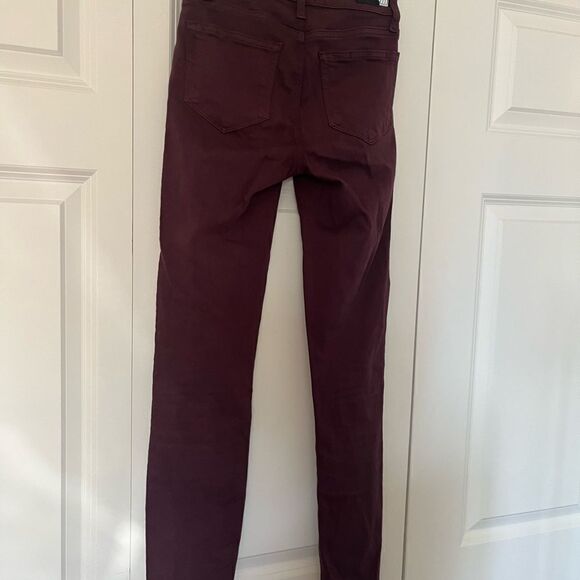 PAIGE VERDUGO ANKLE SKINNY JEAN IN PLUM COLOR *Great color for Fall* - Picture 9 of 13